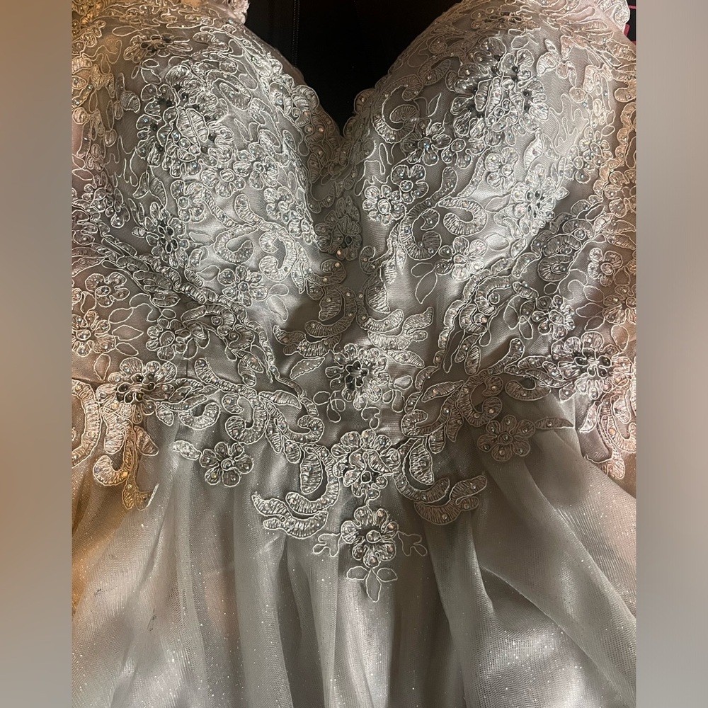 Cinderella Divine homecoming prom wedding dress shimmer fancy elegant worn once - Picture 5 of 10